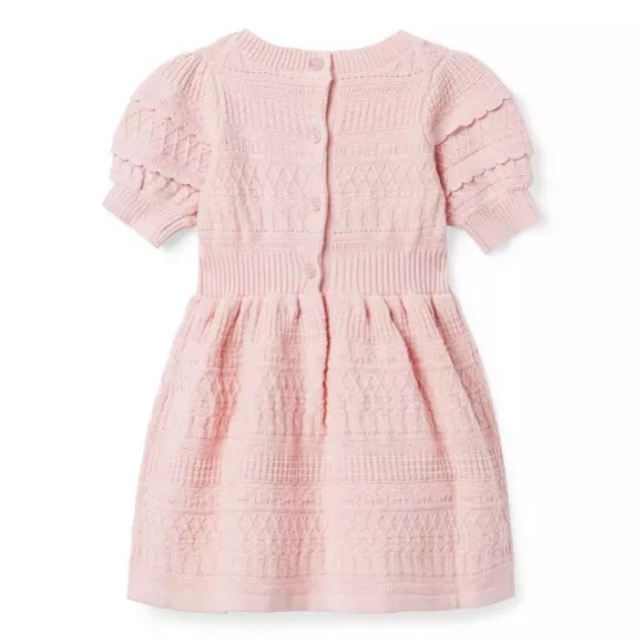 NWT Janie and Jack The Heights Sweater Dress Peachskin Sweater Dusty Light Pink - Picture 8 of 10